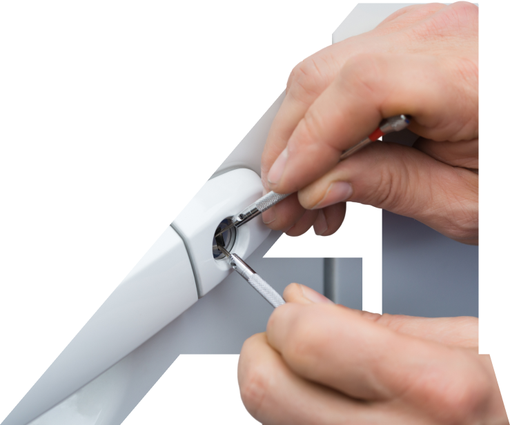 Automotive locksmith at work